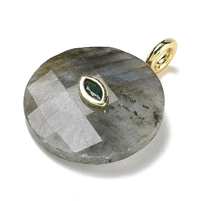 Natural Labradorite Faceted Pendants G-A287-02G-13-1
