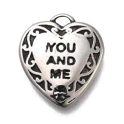 Retro 304 Stainless Steel Charms STAS-L284-18AS-07-1