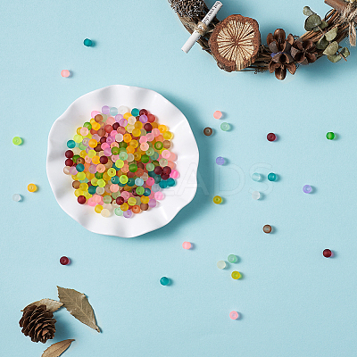 Transparent Frosted Glass Beads FGLA-TA0001-01-6mm-1
