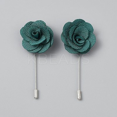 Flower Polyester Brooches JEWB-WH20006-01I-1