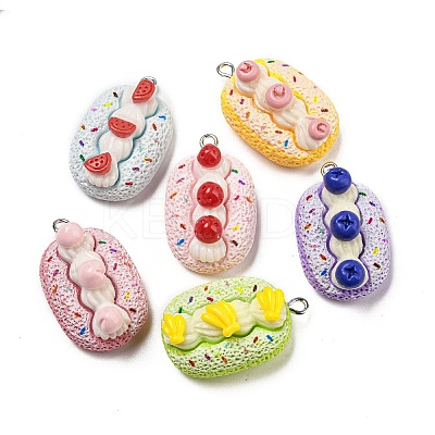 Imitation Food Opaque Resin Pendants RESI-A031-04-1