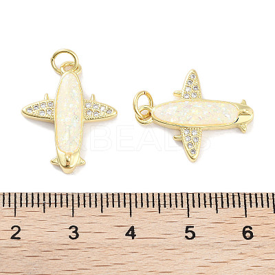Brass Micro Pave Clear Cubic Zirconia Pendants KK-L213-036G-1