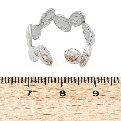304 Stainless Steel Open Cuff Rings for Women LS-RJEW-A056-02P-1