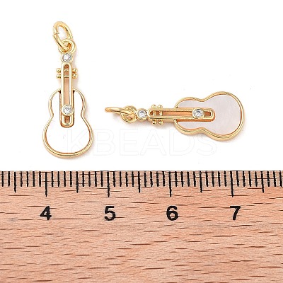 Brass Micro Pave Clear Cubic Zirconia Pendants KK-B102-21G-1