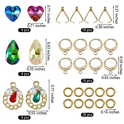 DIY Geometry Drop Earring Making Kits DIY-SZ0007-90-1