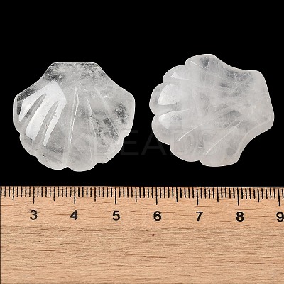 Natural Quartz Crystal Carved Healing Shell Figurines G-K353-03K-1