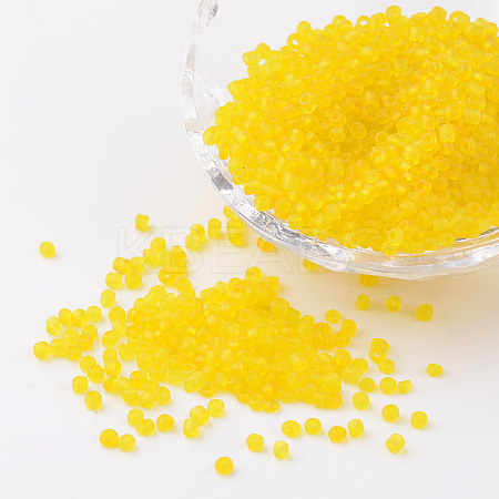 8/0 Frosted Round Glass Seed Beads X-SEED-A008-3mm-M10-1