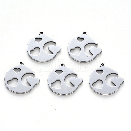 Non-Tarnish 201 Stainless Steel Pendants STAS-N092-18-1