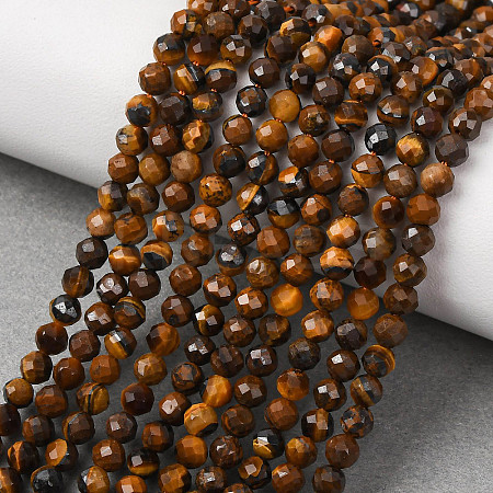 Natural Tiger Eye Beads Strands G-B190-B03-4mm-1