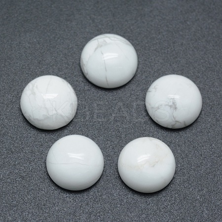 Natural Howlite Cabochons G-P393-R32-4MM-1