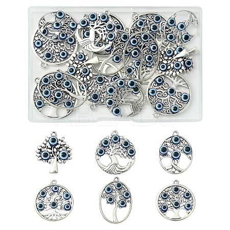 18Pcs 6 Styles Tibetan Style  Alloy Pendants FIND-CJ0002-10-1