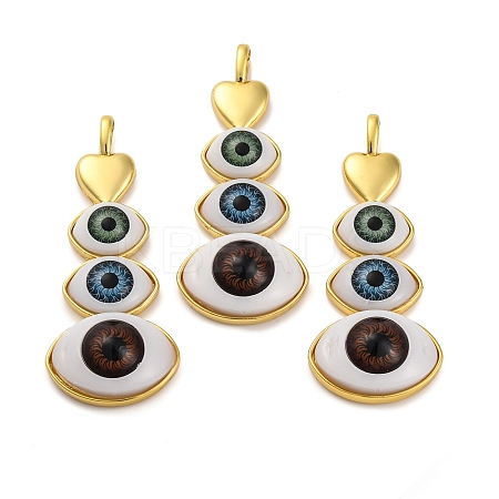 Rack Plating Brass Pendants KK-H510-01G-1