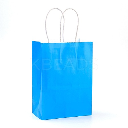 Pure Color Kraft Paper Bags AJEW-G020-B-01-1