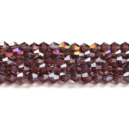 Transparent Electroplate Glass Beads Strands EGLA-A039-T3mm-B05-1