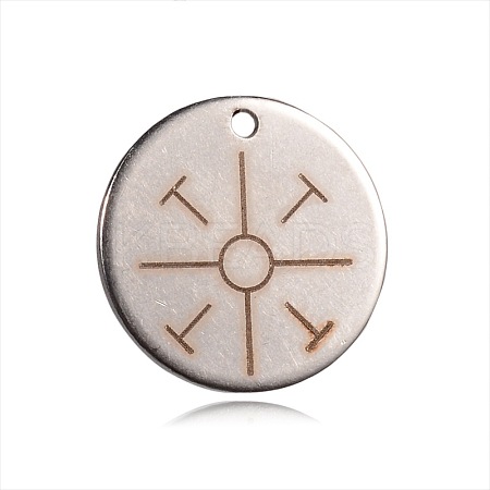 Non-Tarnish Spray Painted Stainless Steel Charms STAS-F092-07P-1