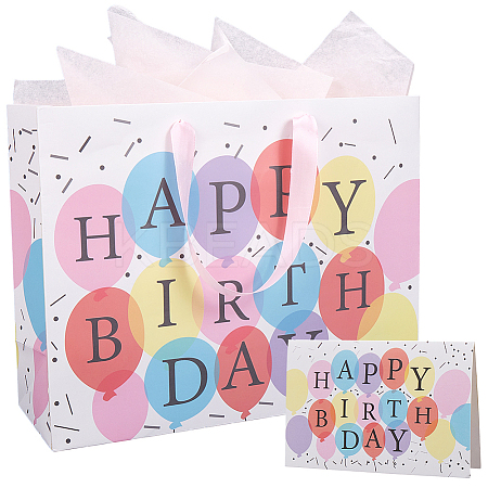 1 Set Paper Tote Bags with Handles CARB-SP0001-01G-1