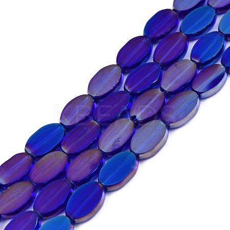 Painted Transparent Glass Beads Strands GLAA-E033-06C-01-1