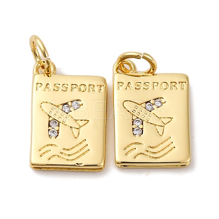 Brass Micro Pave Cubic Zirconia Pendants LS-KK-P308-54G-1