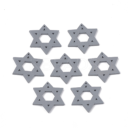 Spray Painted Wood Pendants LS-WOOD-T017-03A-1
