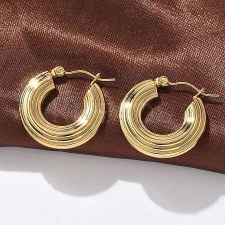 304 Stainless Steel Hoop Earrings for Women EJEW-L296-041G-1
