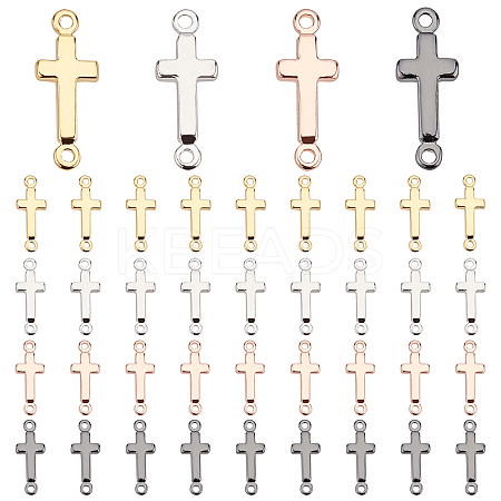 40Pcs 4 Colors Brass Links Connectors KK-PH0003-75-1