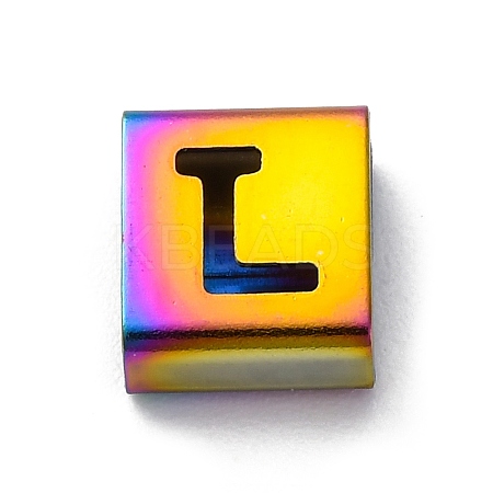 Ion Plating(IP) 304 Stainless Steel Square Slide Charms STAS-L132-23L-M-1