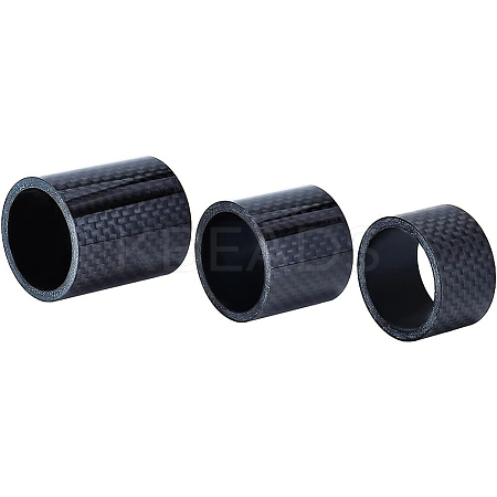 BENECREAT 3Pcs 3 Style Carbon Fiber Bicycle Front Fork Washers AJEW-BC0003-52-1