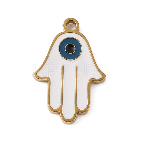304 Stainless Steel Enamel Pendants STAS-K312-06A-G-1