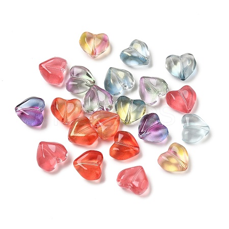 Baking Paint Transparent Glass Beads GL-CBA7B2B-10-1