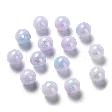 Two Tone Opaque Acrylic Beads SACR-P024-01B-W10-1