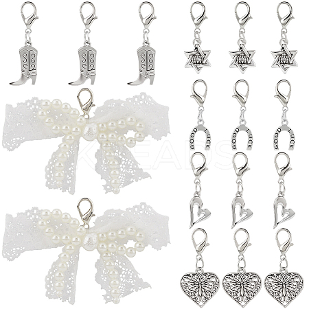 17Pcs 6 Styles Alloy Martin Boots Shoe Charms HJEW-GF0001-52-1