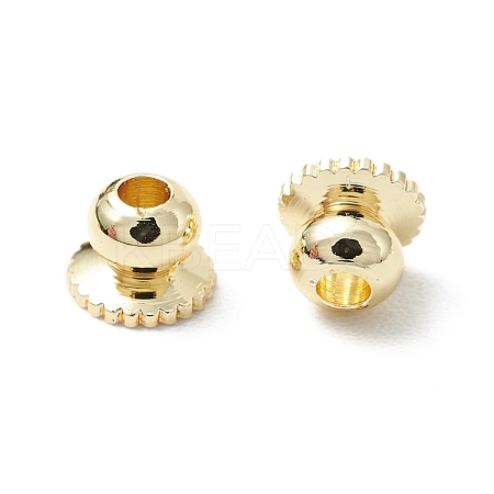 Rack Plating Brass Bead Cap X-KK-WH0060-03G-02-1