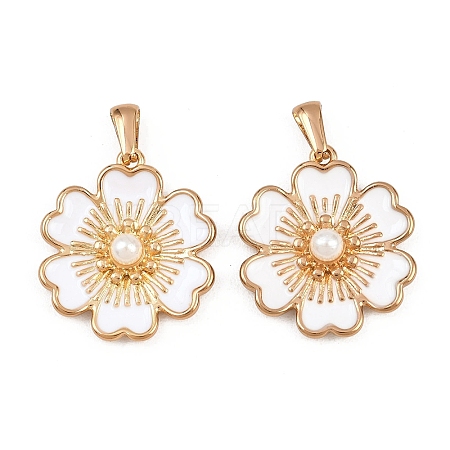 304 Stainless Steel Enamel Pendants STAS-P438-13D-G-1
