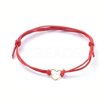 Adjustable Waxed Cotton Cord Bracelets BJEW-JB05064-03-1
