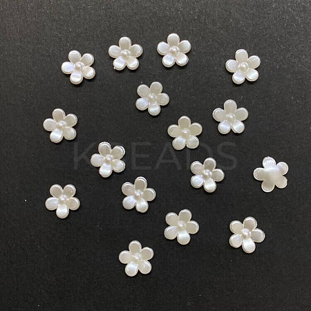 ABS Plastic Imitation Pearl Cabochons MACR-F028-22-01-1