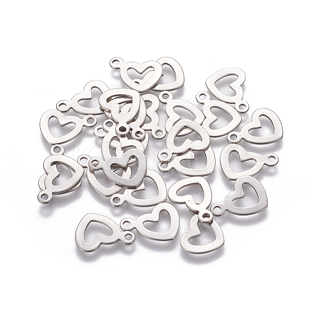 Non-Tarnish 304 Stainless Steel Open Heart Charms LS-X-STAS-L234-087P-1