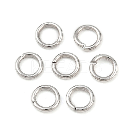 Tarnish Resistant 304 Stainless Steel Open Jump Rings STAS-J013-5x0.9mm-01-1