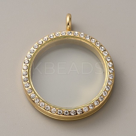 Alloy Crystal Rhinestone Locket Pendants FIND-WH0061-78G-1