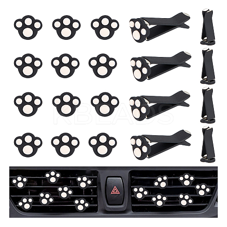 Cat Claw Print Opaque Resin Car Air Vent Clips AJEW-AB00031-1