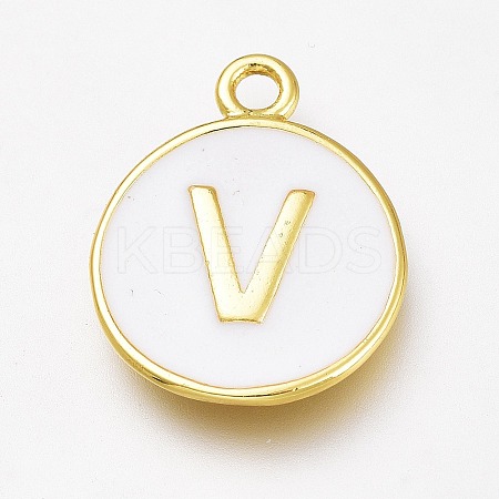 Brass Enamel Pendants LS-KK-H103-01V-G-1