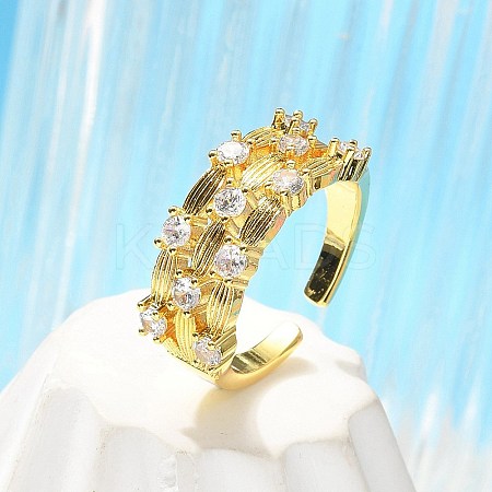 304 Stainless Steel Criss Cross Rings RJEW-B109-08G-01-1
