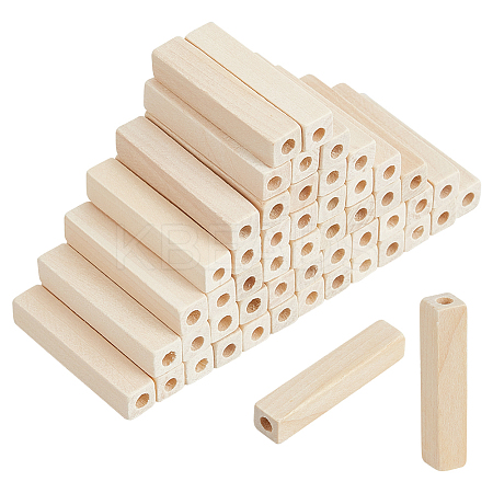 50Pcs Unfinished Wood European Beads WOOD-NB0002-47-1
