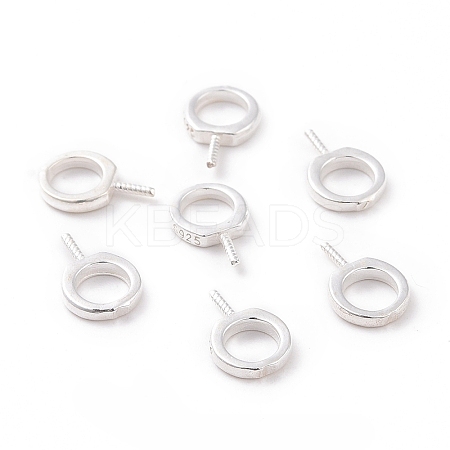925 Sterling Silver Screw Eye Peg Bails STER-D035-42S-1
