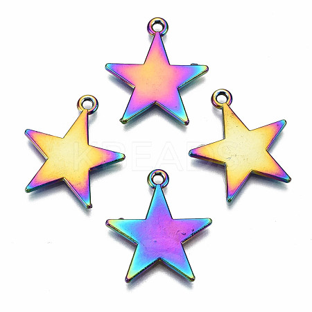 Rainbow Color Alloy Pendants PALLOY-S180-059-RS-1