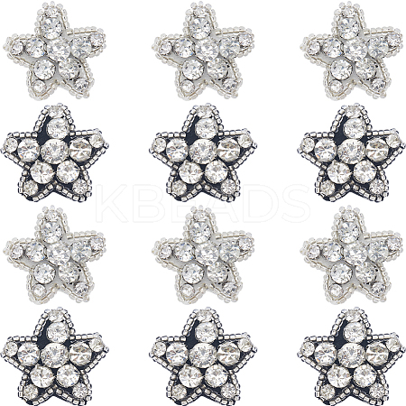 12Pcs 2 Colors Star Appliques PATC-GF0001-39-1