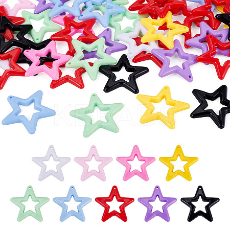 40Pcs Opaque Acrylic Pendants MACR-TA0002-84-1
