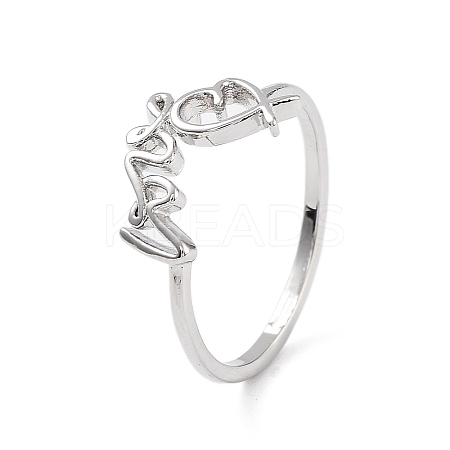 Brass Open Cuff Rings for Women RJEW-A028-01P-1