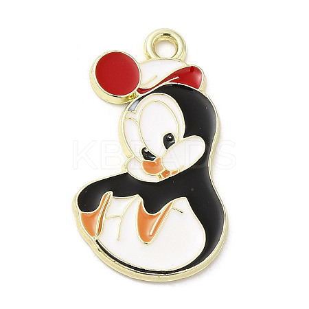 Light Gold Plated Alloy Enamel Pendants LS-ENAM-L041-06C-1