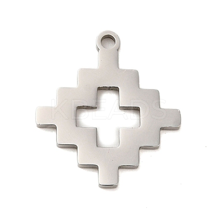 Non-Tarnish 304 Stainless Steel Pendants STAS-S123-03P-09-1