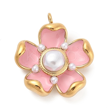 304 Stainless Steel Enamel Pendants STAS-P380-79G-04-1